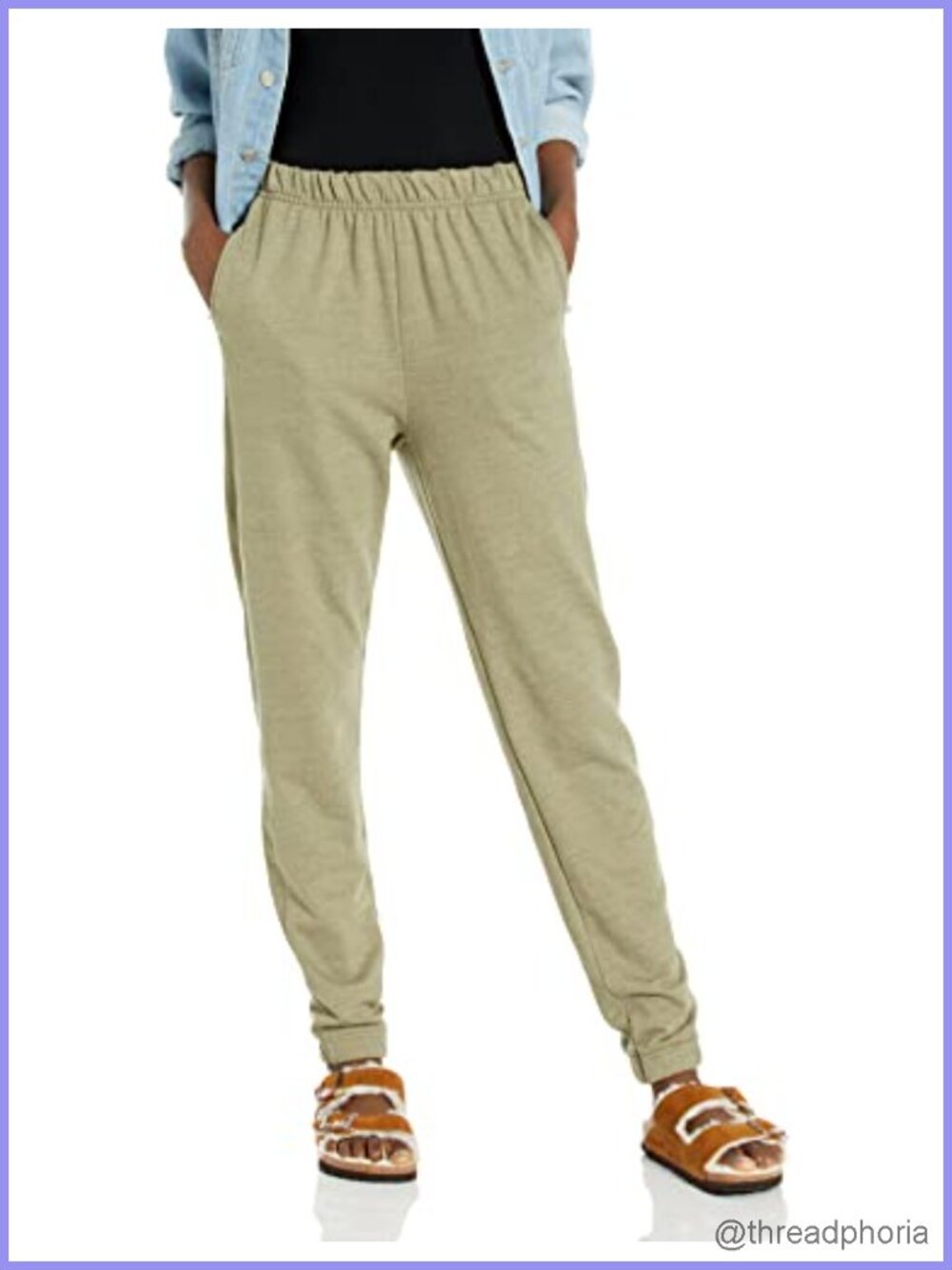 French Terry Joggers, Lightweight Sweatpants, Mid Rise with Side Pockets, 30